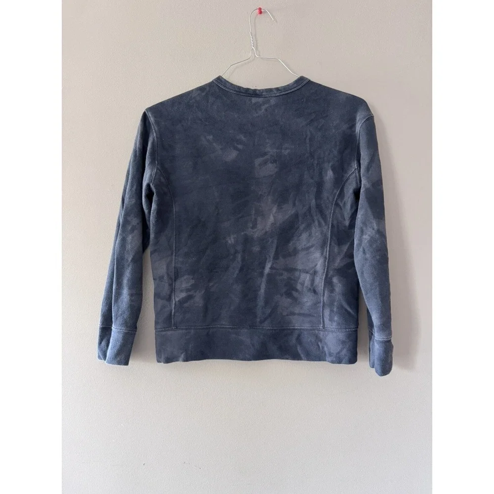Old Navy Sweater Boys Size L 8/10 Gray Tie Dye Good Vibes Skeleton Peace EUC